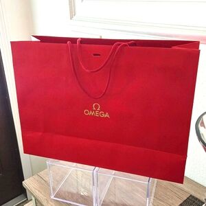 Omega brand Logo Designer Paper Shopping Bag 🛍